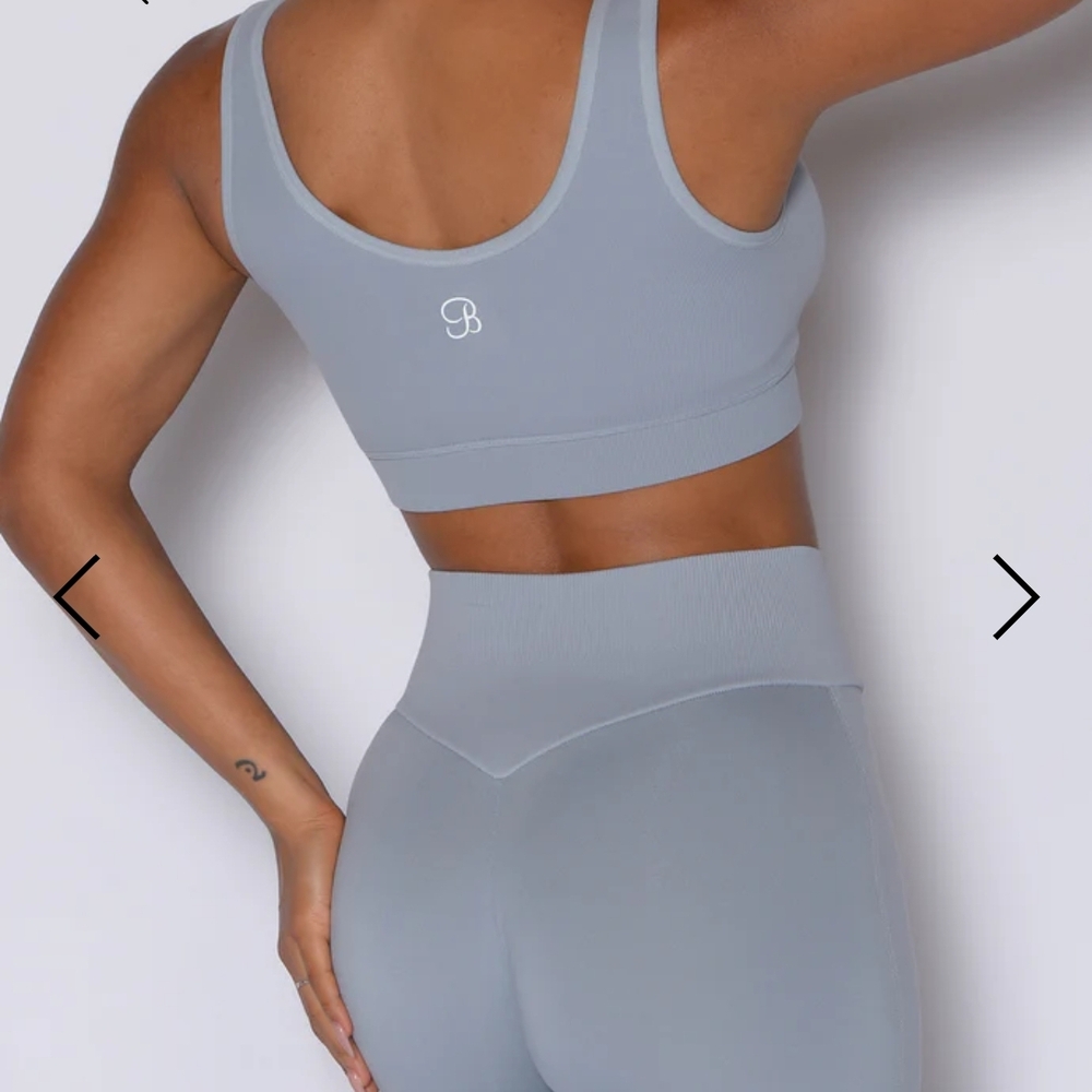 Women's Blue Sports Bra and Leggings Set